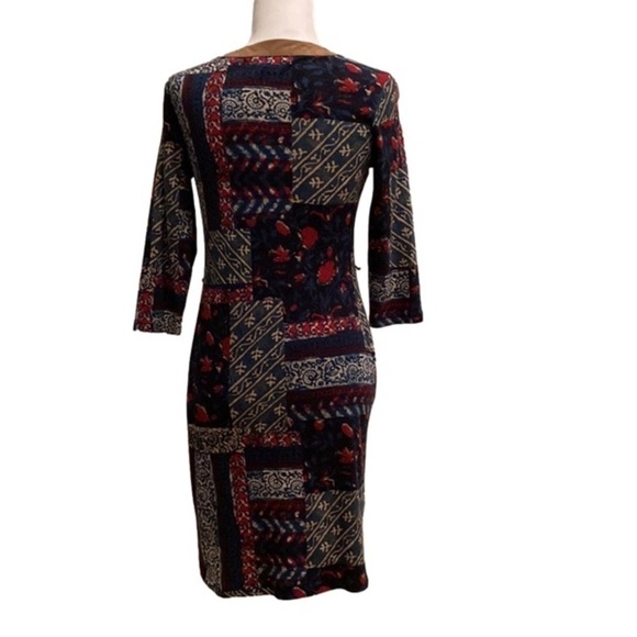 Lauren Ralph Lauren Faux Suede Patchwork Shirt Dress - Picture 6 of 11